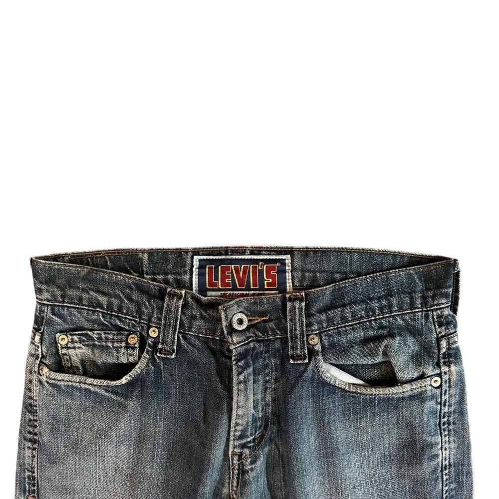 Levis 511 Dark Wash‎ Distressed Skinny Jeans Men's 30x32